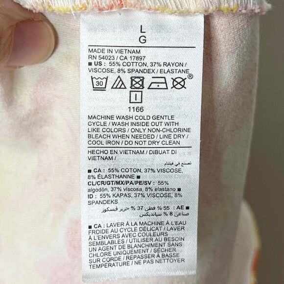 Old Navy Women's Mini Skirt L High-Waisted Pixie Yellow Pink Floral Print Fitted - Picture 5 of 6